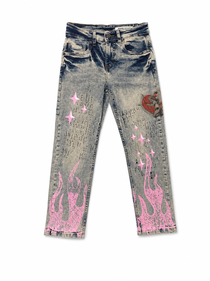 Fwrd - Kids Heart Breaker Jeans - Lt Tint