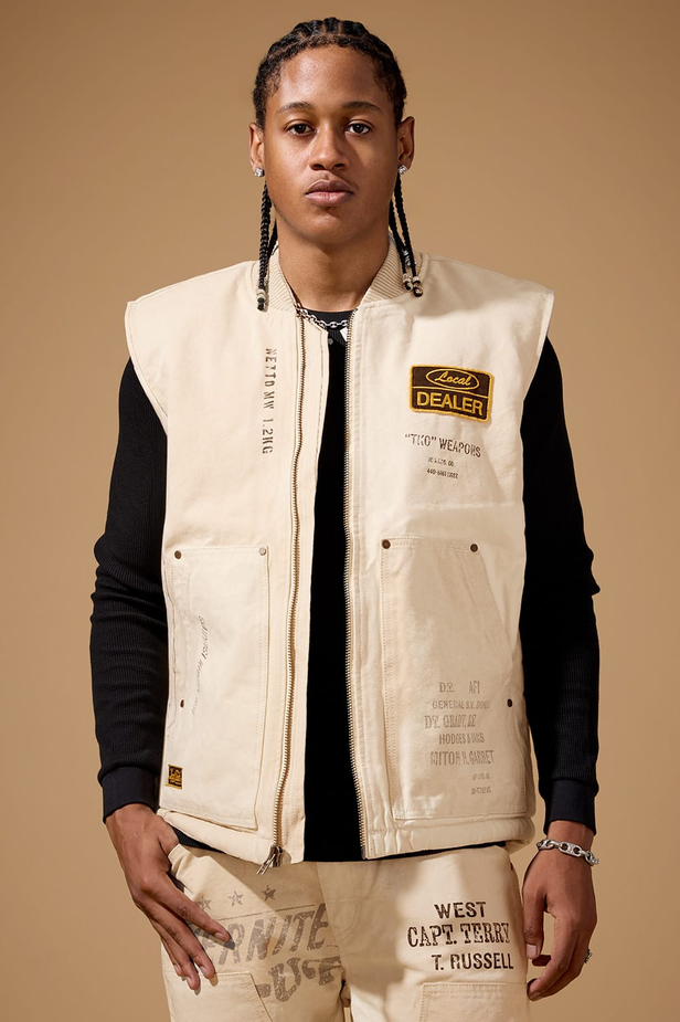 Jordan Craig - Local Dealer Duck Canvas Vest & Duck Canvas Carpenter Pants Set - Natural