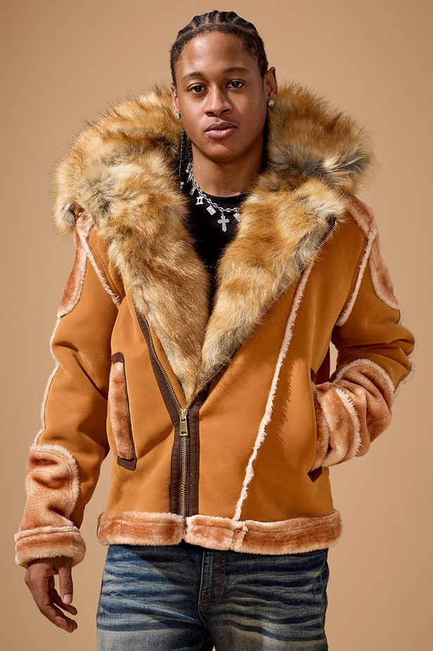 Jordan Craig - El Jefe Shearling Moto Jacket