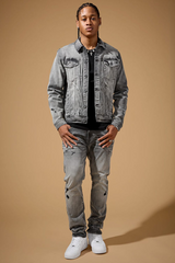 Jordan Craig - Foundry Denim Trucker Jacket - Smoked Grey
