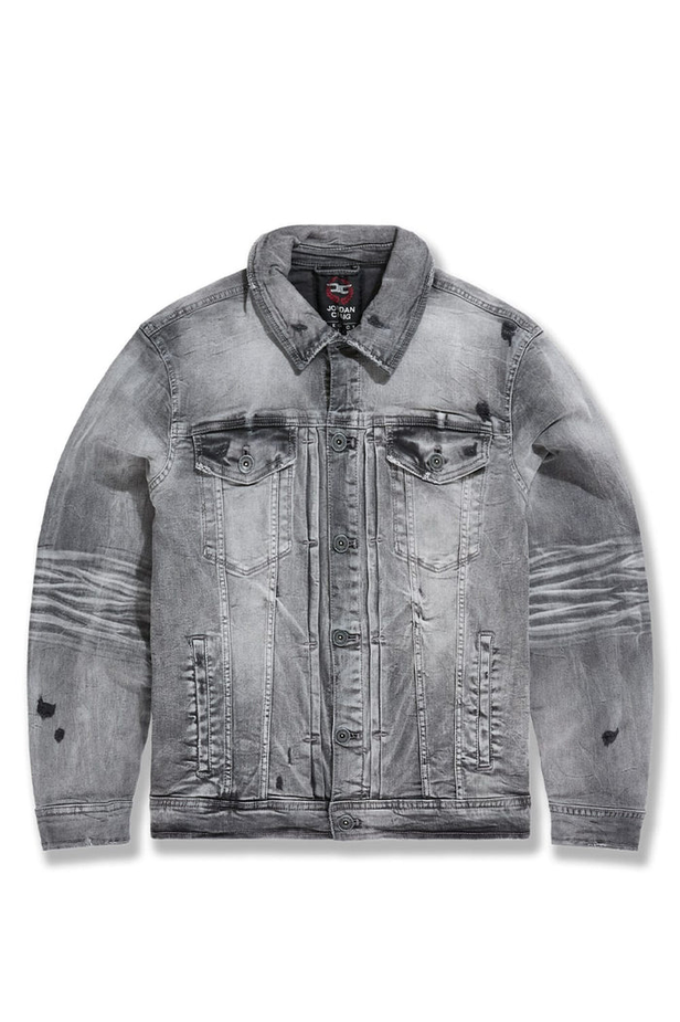 Jordan Craig - Foundry Denim Trucker Jacket - Smoked Grey