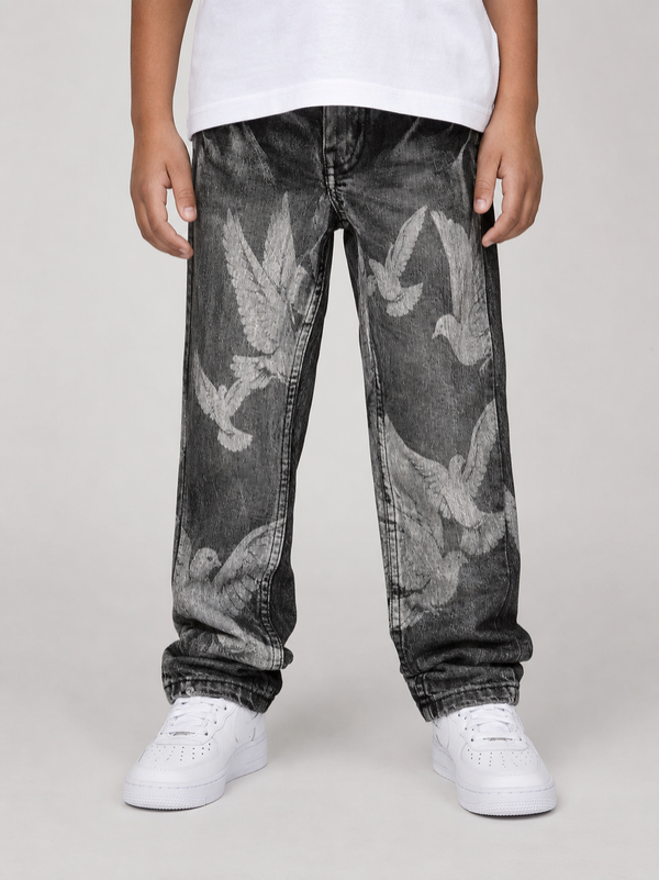 Fwrd - Kid's Dove Relaxed Jeans