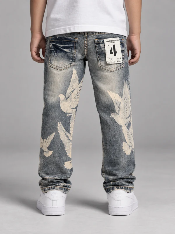 Fwrd - Kid's Dove Relaxed Jeans