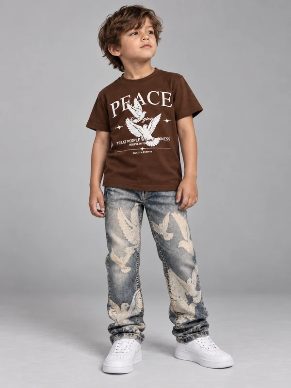 Fwrd - Kid's Dove Relaxed Jeans