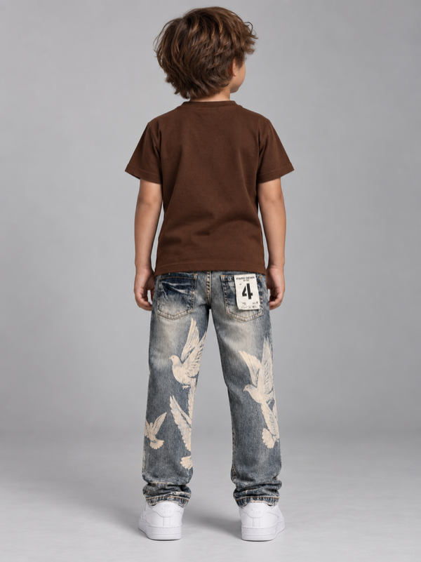 Fwrd - Kid's Dove Relaxed Jeans