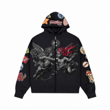 Roku - Men's Devotion ZIP Down Hoodie & Flare Sweatpants Set - Black