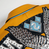 Pelle Pelle - American Bruiser Plush Jacket - Maize / Navy