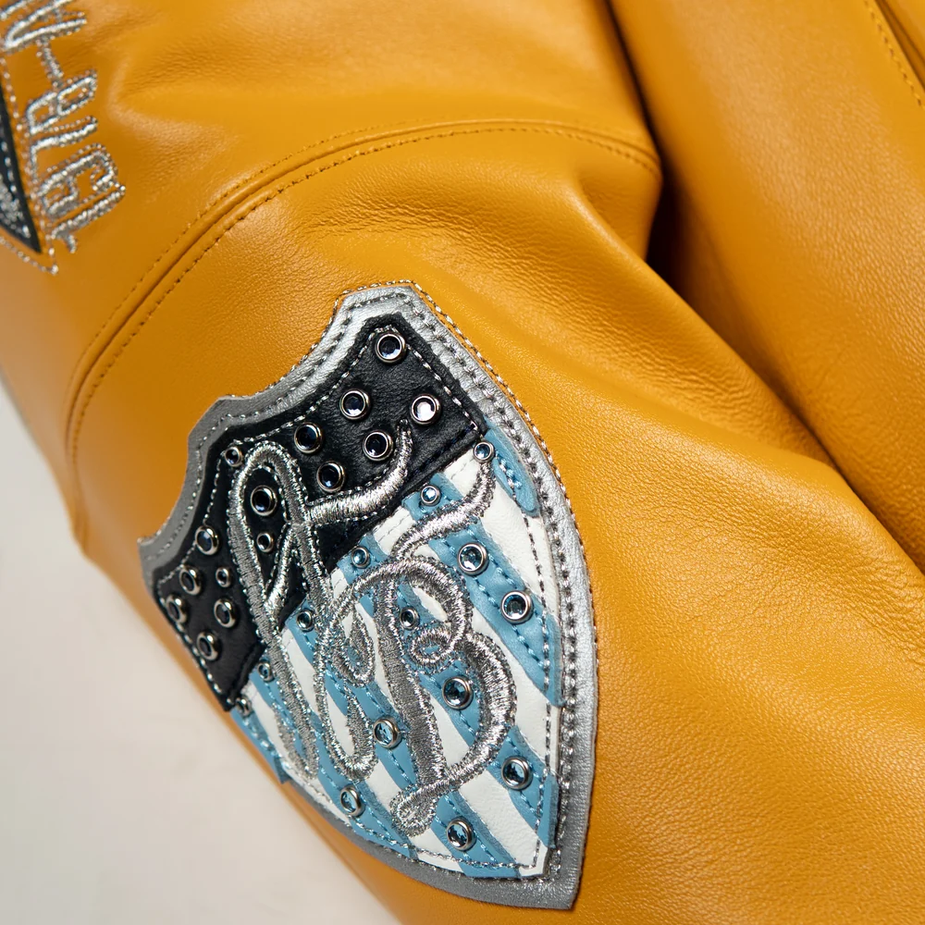 Pelle Pelle - American Bruiser Plush Jacket - Maize / Navy