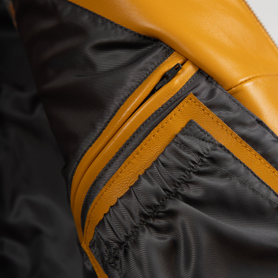 Pelle Pelle - American Bruiser Plush Jacket - Maize / Navy