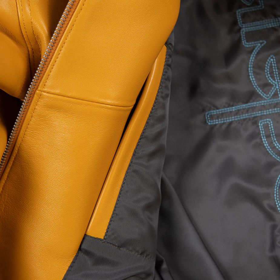 Pelle Pelle - American Bruiser Plush Jacket - Maize / Navy