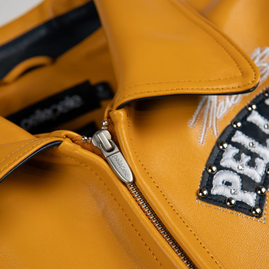Pelle Pelle - American Bruiser Plush Jacket - Maize / Navy