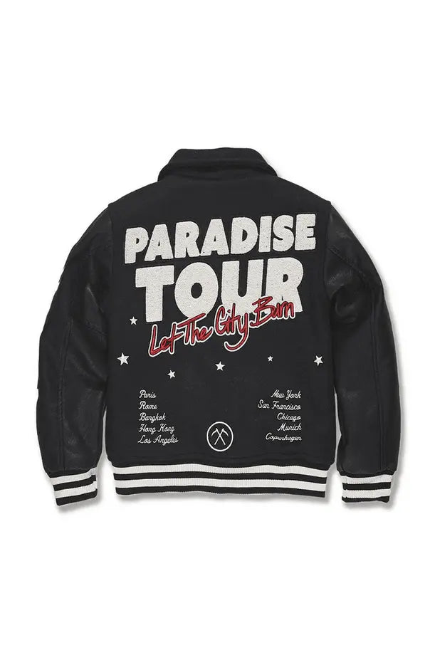 JC Kids Paradise Tour Varsity Jacket (Black) - BLVD
