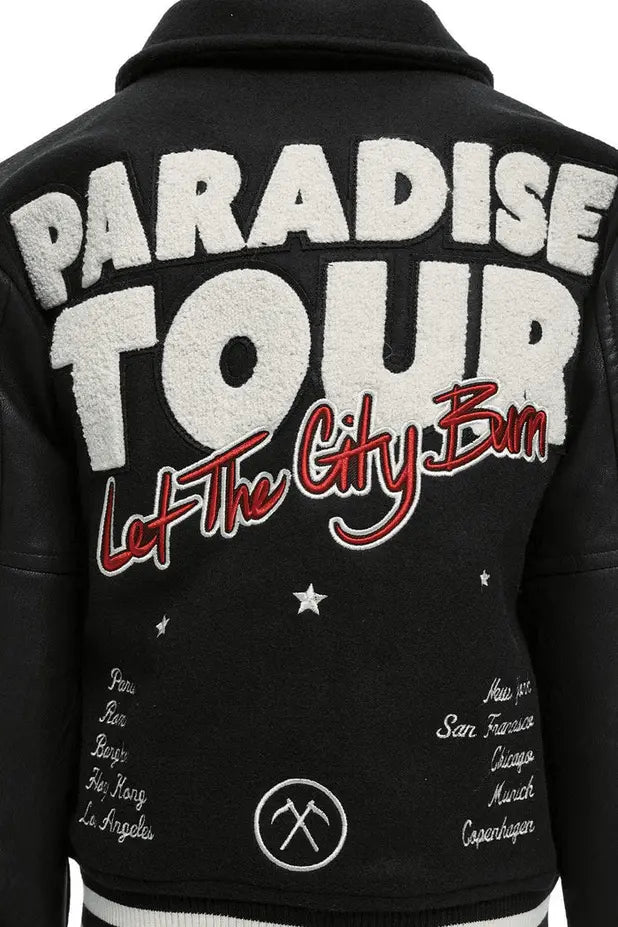 JC Kids Paradise Tour Varsity Jacket (Black) - BLVD