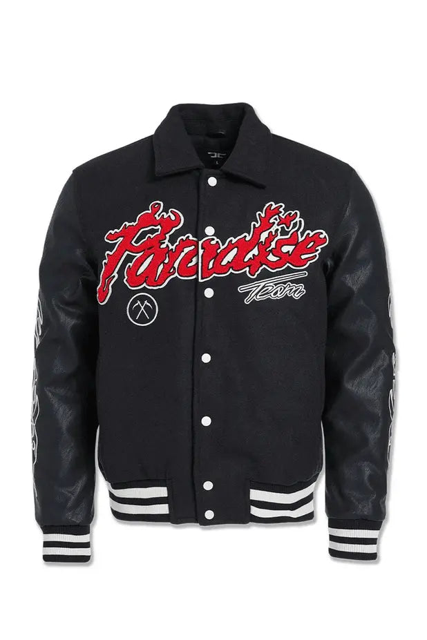 Jordan Craig Paradise Tour Varsity Men Jacket (Black) - BLVD