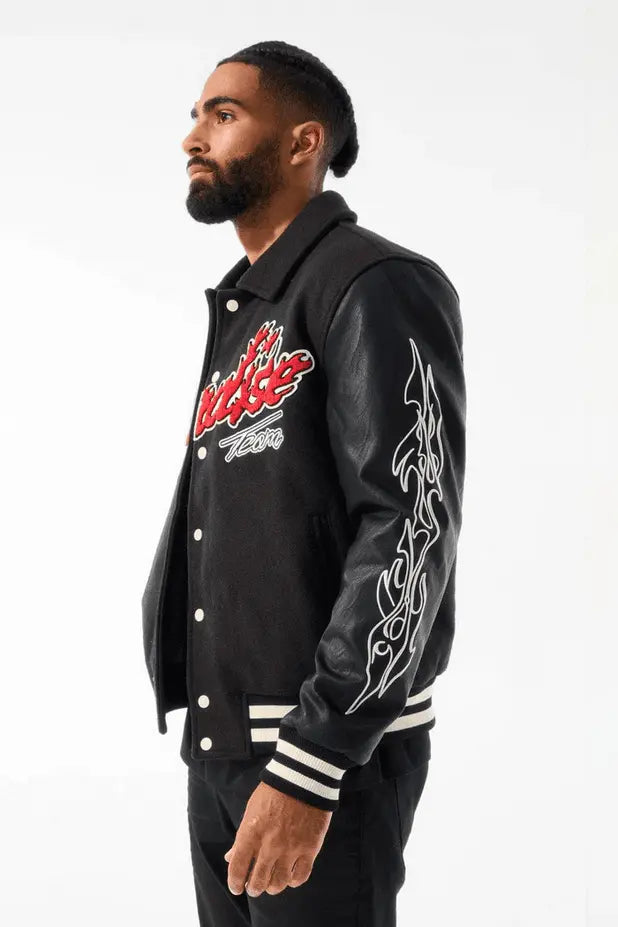 Jordan Craig Paradise Tour Varsity Men Jacket (Black) - BLVD