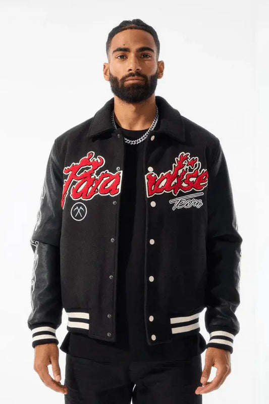 Jordan Craig Paradise Tour Varsity Men Jacket (Black) - BLVD
