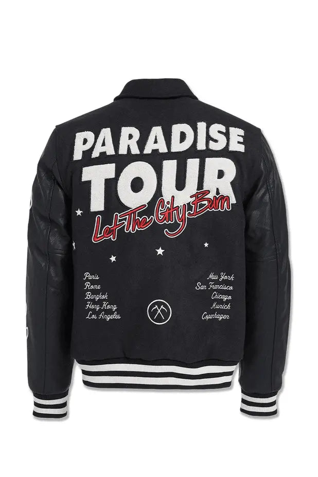Jordan Craig Paradise Tour Varsity Men Jacket (Black) - BLVD