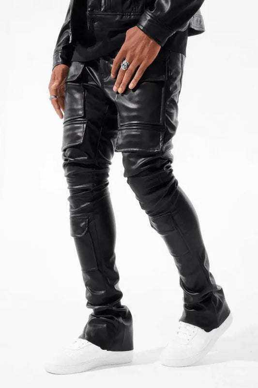 Jordan Craig Ross Stacked - Thriller Cargo Pants (Black) - BLVD