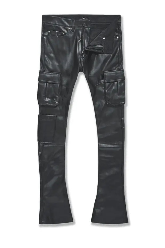 Jordan Craig Ross Stacked - Billie Jean Cargo Pants (Black) - BLVD