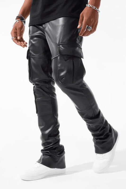 Jordan Craig Ross Stacked - Billie Jean Cargo Pants (Black) - BLVD