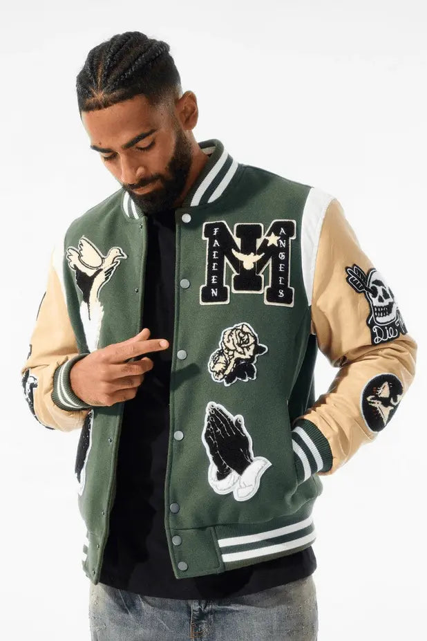Jordan Craig Fallen Angels Varsity Jacket (Pine) - BLVD