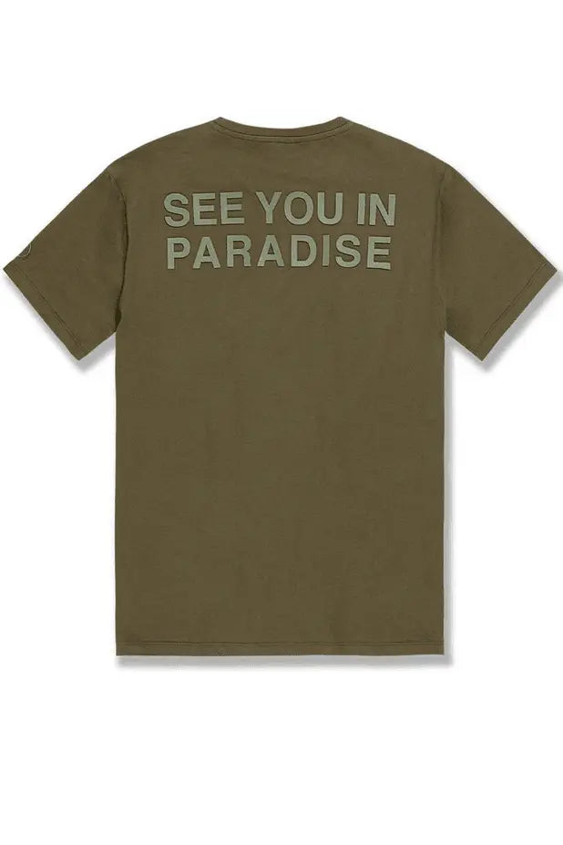 Jordan Craig Men Retro - Paradise Tonal Shorts Set - Olive - BLVD