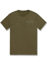 Jordan Craig Men Retro - Paradise Tonal Shorts Set - Olive - BLVD
