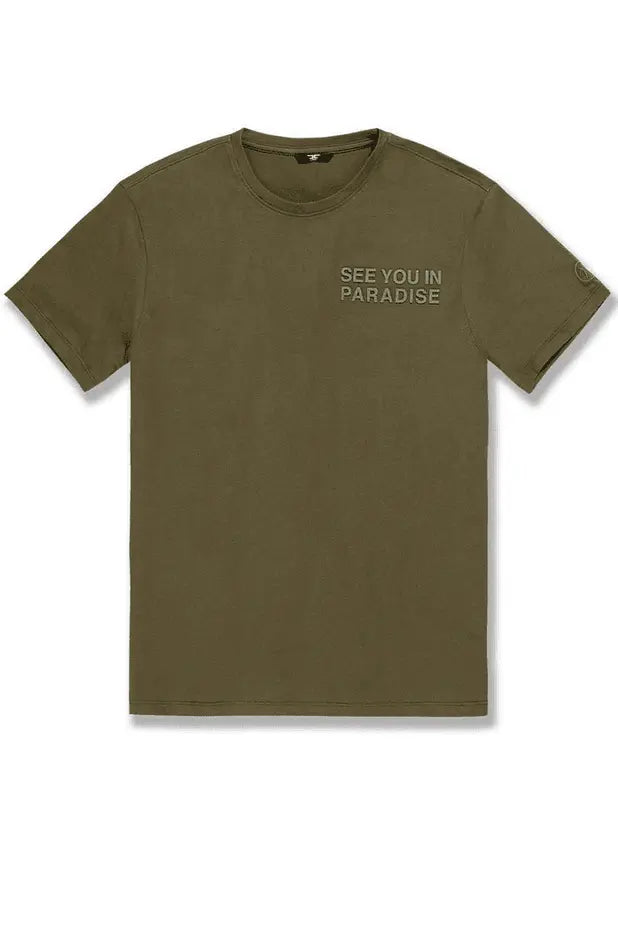 Jordan Craig Men Retro - Paradise Tonal Shorts Set - Olive - BLVD