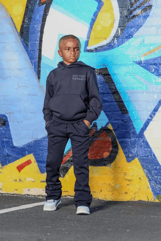 Jordan Craig Paradise Kids Hoodie Stacked Fleece Set (Navy) - BLVD