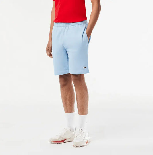 Lacoste Men's Organic Brushed Cotton Fleece Shorts - Baby Blue HBP - BLVD