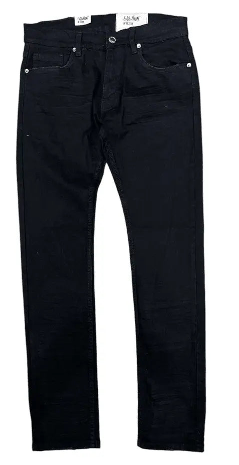 Evolution Men Washed Down Jeans - Black - BLVD