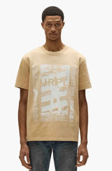 Purple Brand Newsprint Tee - Beige - P117-HABN225 - BLVD