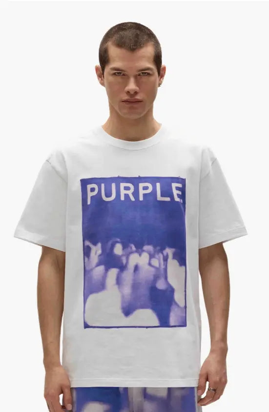 Purple Brand Crowd Tee - White - P117-HBWC225 - BLVD