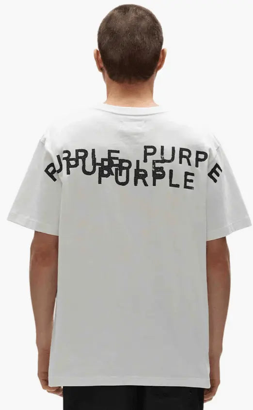 Purple Brand Wavelength Tee - White - P117-HWSW225 - BLVD