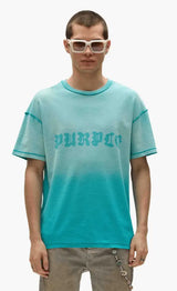 Purple Brand Gothic Shadow Tee - Teal Blue - P101-JCGS225 - BLVD