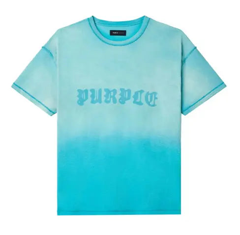 Purple Brand Gothic Shadow Tee - Teal Blue - P101-JCGS225 - BLVD