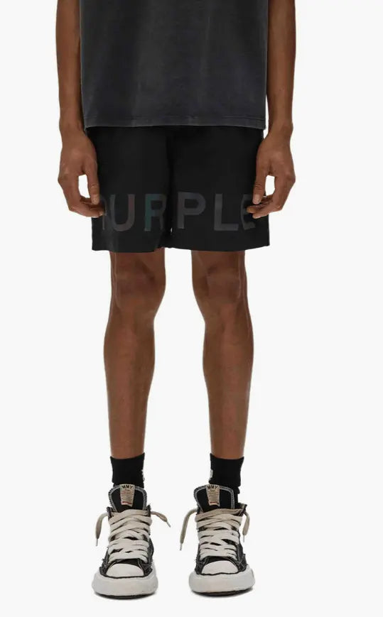 Purple Brand - Holographic All Around Shorts - Black - P504-PBHW225 - BLVD