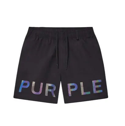 Purple Brand - Holographic All Around Shorts - Black - P504-PBHW225 - BLVD
