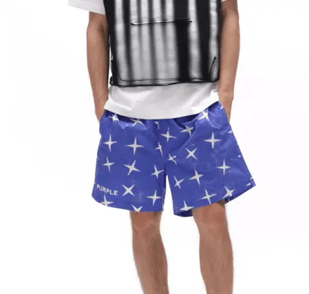 Purple Brand - Star All Around Shorts - Blue - P504-PBWS225 - BLVD