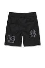 Jordan Craig Men 5 Borough Football Jersey & Mesh Shorts Set (Black) - BLVD