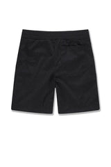 Jordan Craig Men 5 Borough Football Jersey & Mesh Shorts Set (Black) - BLVD