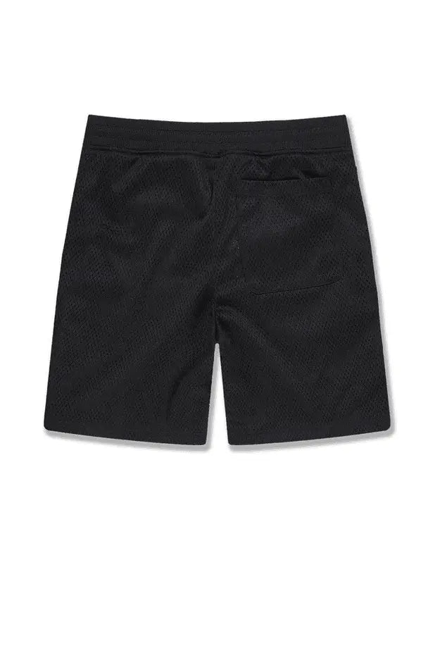 Jordan Craig Men 5 Borough Football Jersey & Mesh Shorts Set (Black) - BLVD