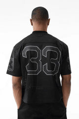 Jordan Craig Men 5 Borough Football Jersey & Mesh Shorts Set (Black) - BLVD