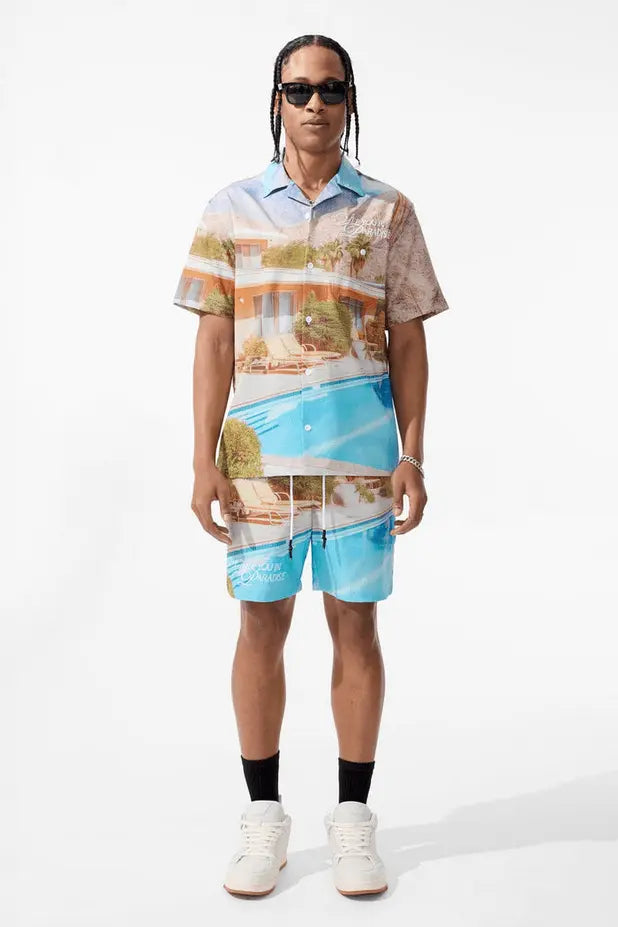 Jordan Craig Men - Wanderlust S/S Party Shirt & Shorts Set - Palm Springs - BLVD