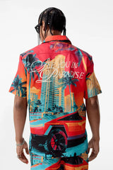 Jordan Craig Men - Wanderlust S/S Party Shirt & Shorts Set - Miami - BLVD