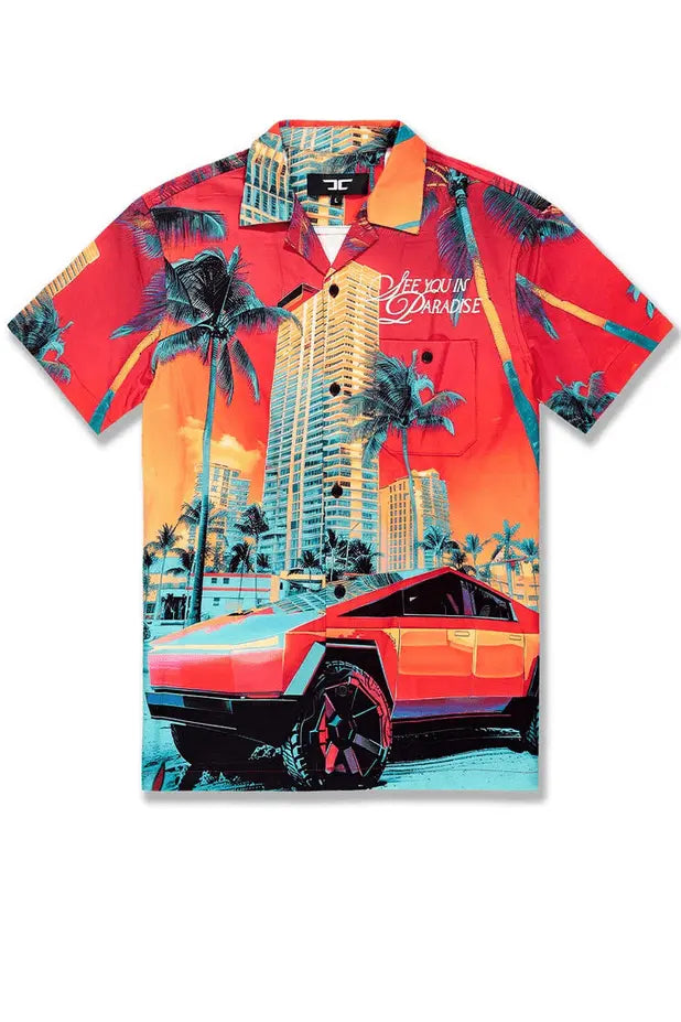 Jordan Craig Men - Wanderlust S/S Party Shirt & Shorts Set - Miami - BLVD