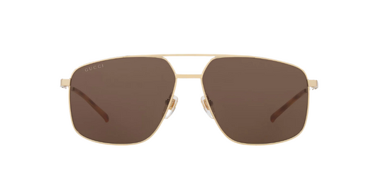 Gucci GG1676S Gold - Men Luxury Sunglasses Brown Lens