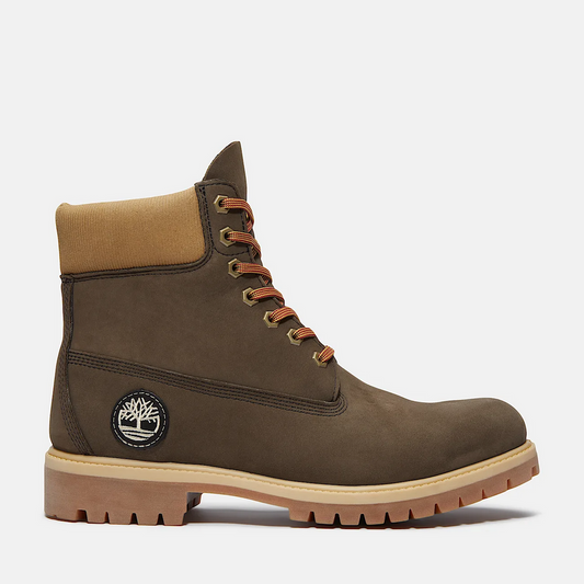 Men's Timberland® Premium 6-Inch Waterproof Boots - Dark Brown Nubuck / Olive