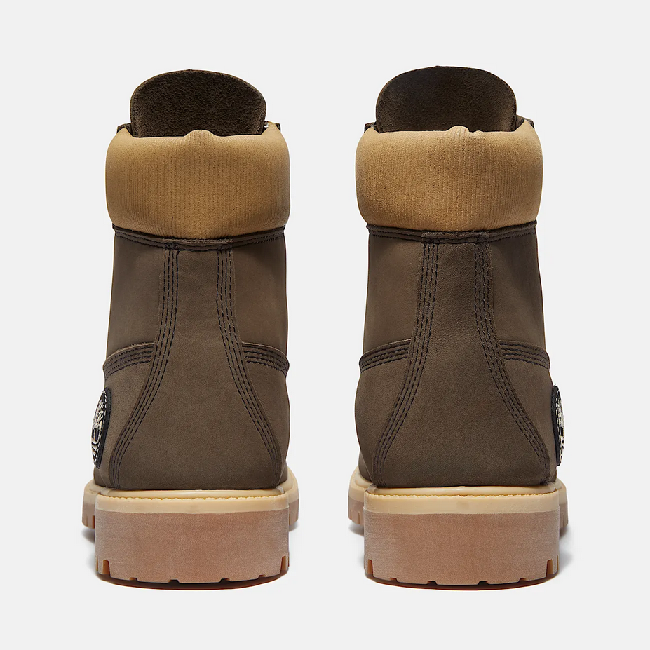 Men's Timberland® Premium 6-Inch Waterproof Boots - Dark Brown Nubuck / Olive Timberland