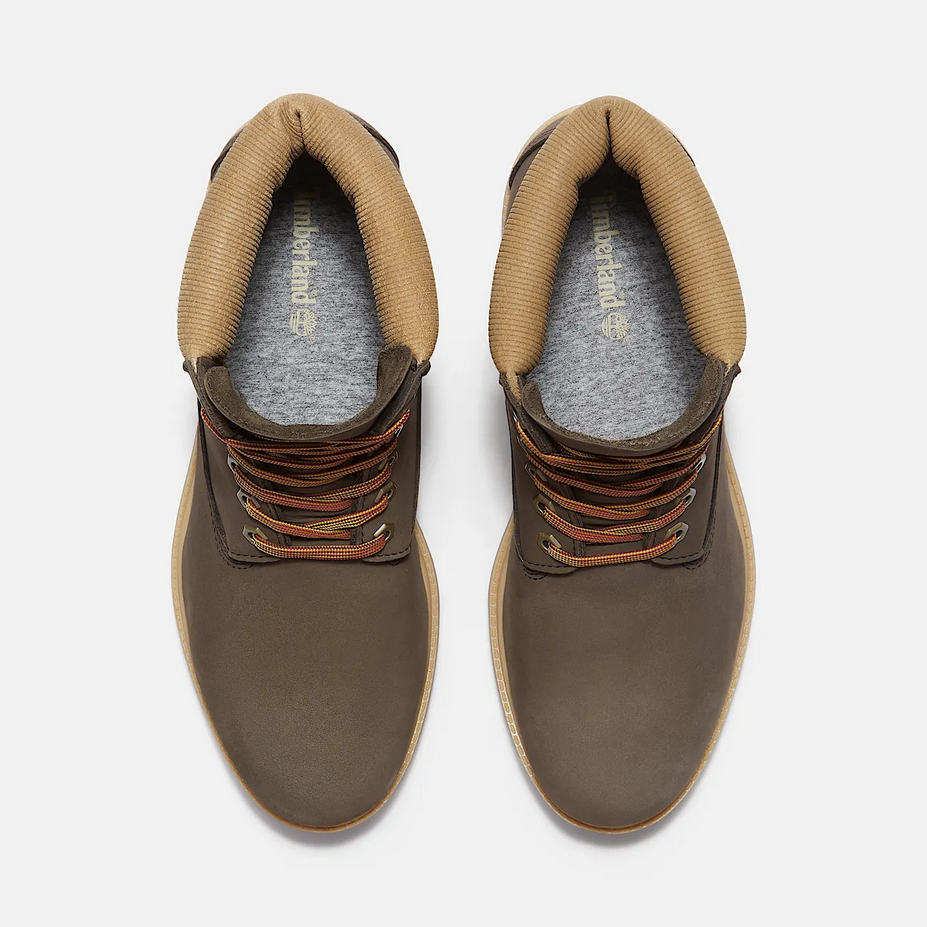 Men's Timberland® Premium 6-Inch Waterproof Boots - Dark Brown Nubuck / Olive Timberland